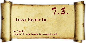 Tisza Beatrix névjegykártya