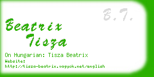 beatrix tisza business card